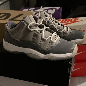 Jordan Kids Gray and White Sneakers